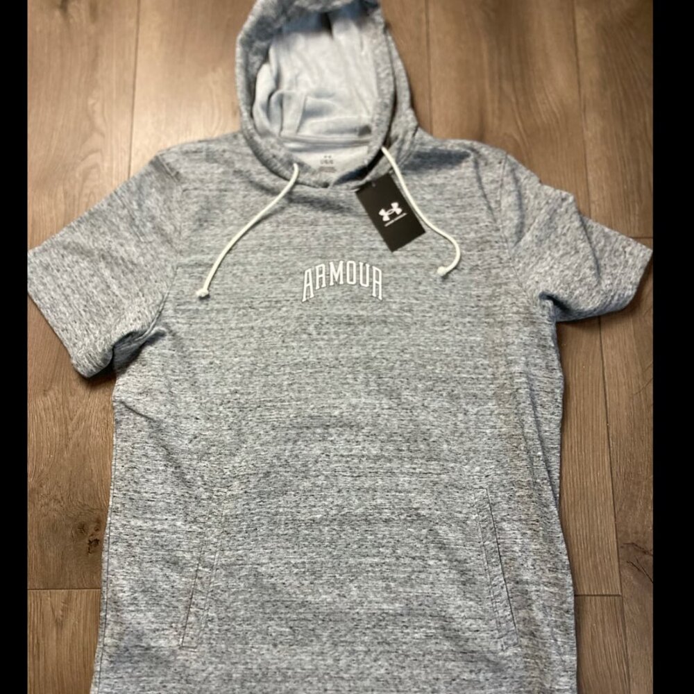 Under Armour Rival Terry Short Sleeve Hoodie Mens Large NWT